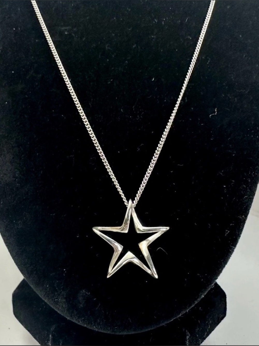 JAMES AVERY Sterling Silver Floating Star Pendant Charm Necklace; RETIRED